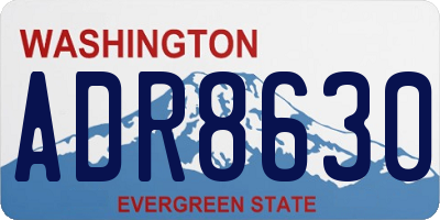 WA license plate ADR8630
