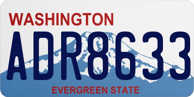 WA license plate ADR8633