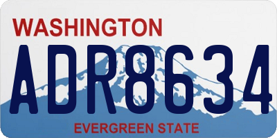 WA license plate ADR8634