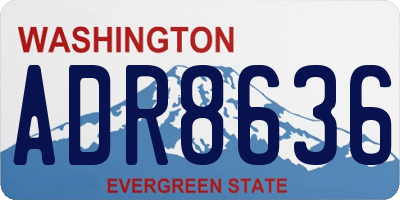 WA license plate ADR8636