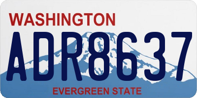WA license plate ADR8637