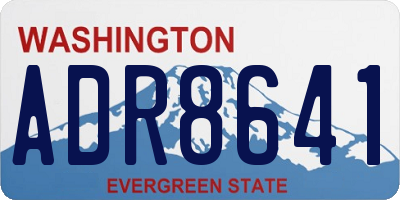 WA license plate ADR8641