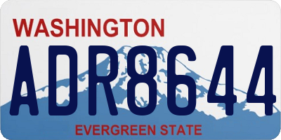 WA license plate ADR8644
