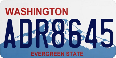 WA license plate ADR8645
