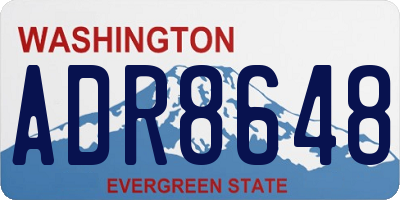 WA license plate ADR8648