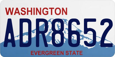 WA license plate ADR8652