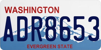 WA license plate ADR8653