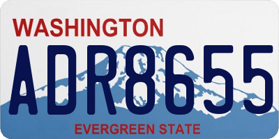 WA license plate ADR8655