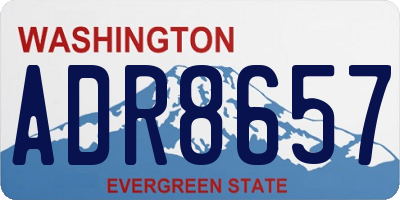 WA license plate ADR8657