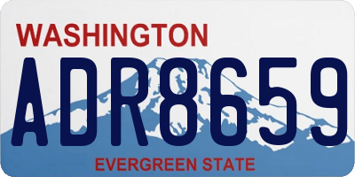 WA license plate ADR8659