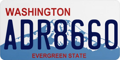 WA license plate ADR8660