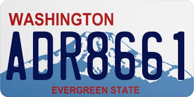 WA license plate ADR8661