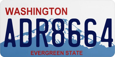 WA license plate ADR8664