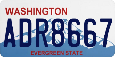 WA license plate ADR8667