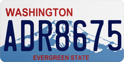 WA license plate ADR8675