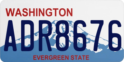 WA license plate ADR8676