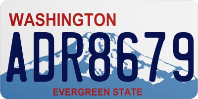 WA license plate ADR8679