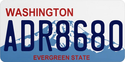 WA license plate ADR8680