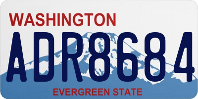 WA license plate ADR8684