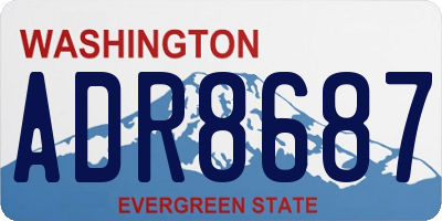 WA license plate ADR8687