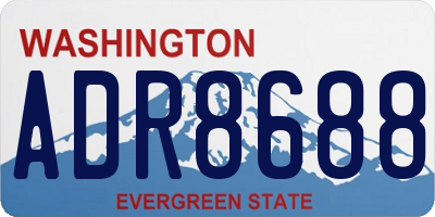 WA license plate ADR8688