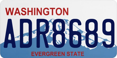 WA license plate ADR8689