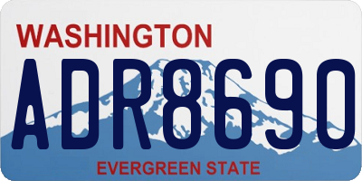 WA license plate ADR8690