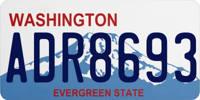 WA license plate ADR8693