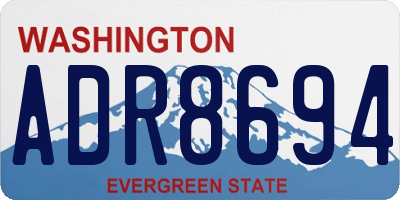 WA license plate ADR8694