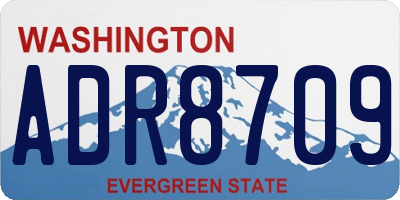 WA license plate ADR8709
