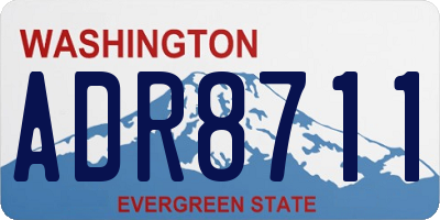 WA license plate ADR8711