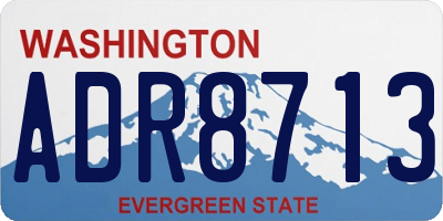 WA license plate ADR8713