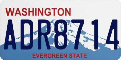 WA license plate ADR8714