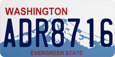 WA license plate ADR8716