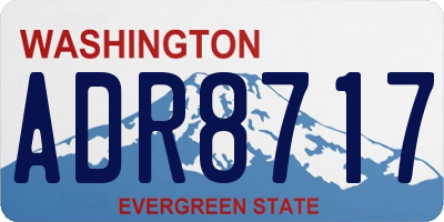 WA license plate ADR8717