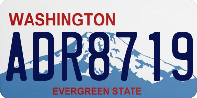 WA license plate ADR8719