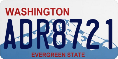 WA license plate ADR8721