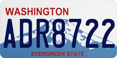 WA license plate ADR8722
