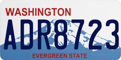 WA license plate ADR8723