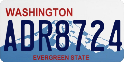 WA license plate ADR8724