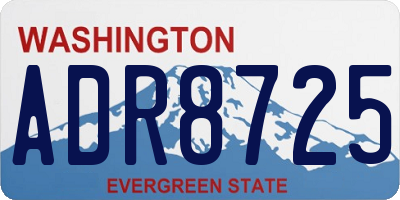 WA license plate ADR8725