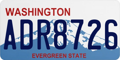 WA license plate ADR8726