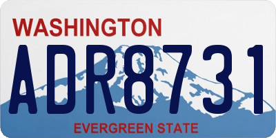 WA license plate ADR8731