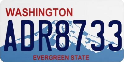 WA license plate ADR8733