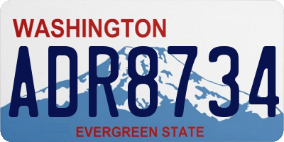 WA license plate ADR8734