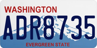 WA license plate ADR8735