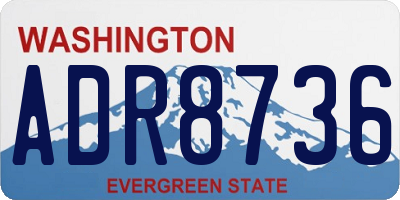 WA license plate ADR8736