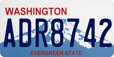 WA license plate ADR8742