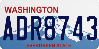 WA license plate ADR8743