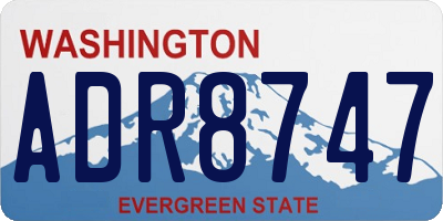 WA license plate ADR8747